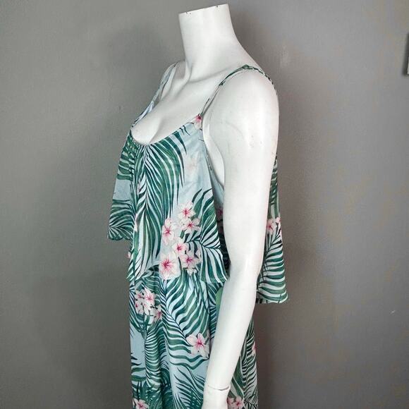 Mumu Maxi dress XXL tank Hawaiian Slip green wedding guest party boho NWT - Picture 8 of 15